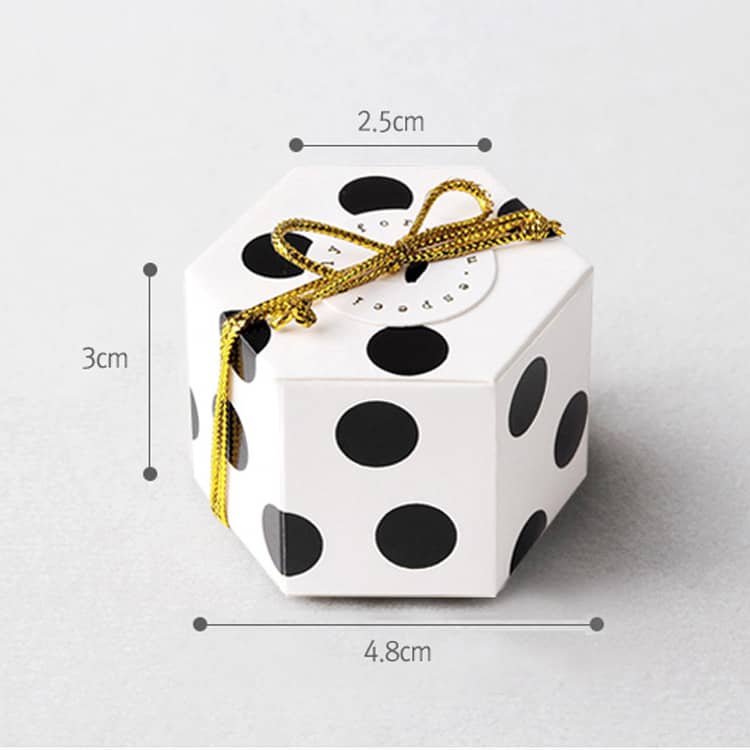 Wholesale Gold stripe mini hexagonal box custom Valentine's Day chocolate independent packaging gift box