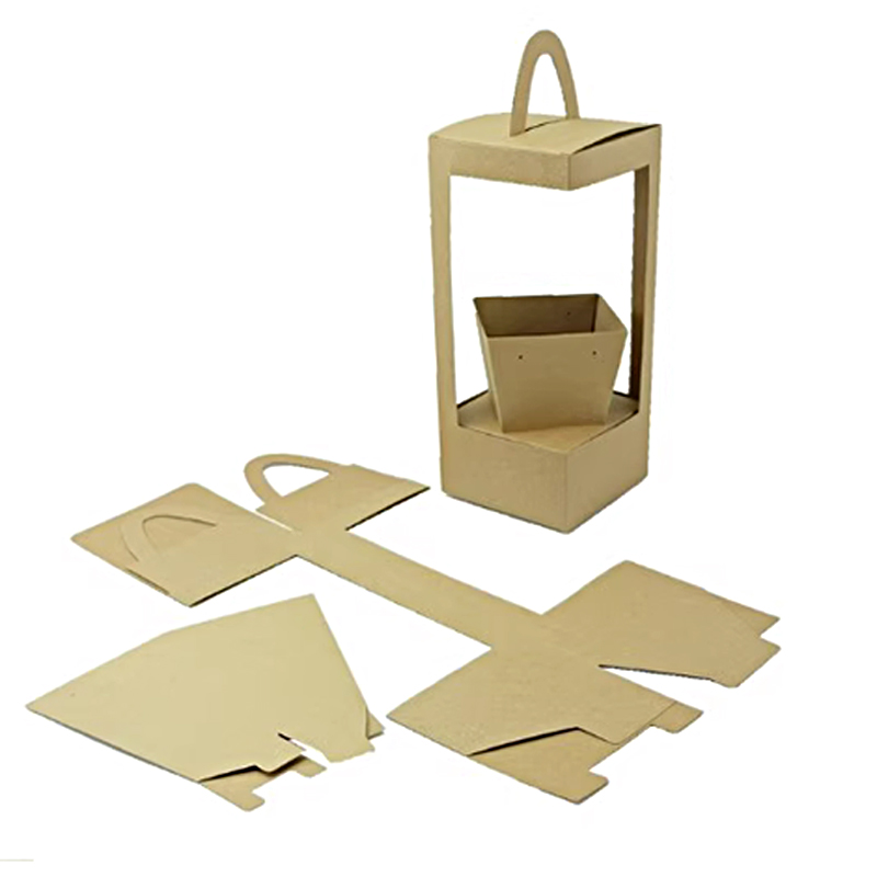 New Portable foldable kraft Paper Flower BoxCone Single Box Gift For Packing Flower BoxesFor Valentines Day Mothers