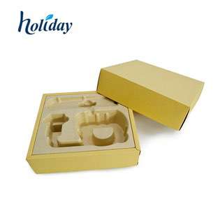 Biodegradable Pulp Molded Paper Tray For Luxury Cosmetic Packaging Box Pulp Tray HLD-P012