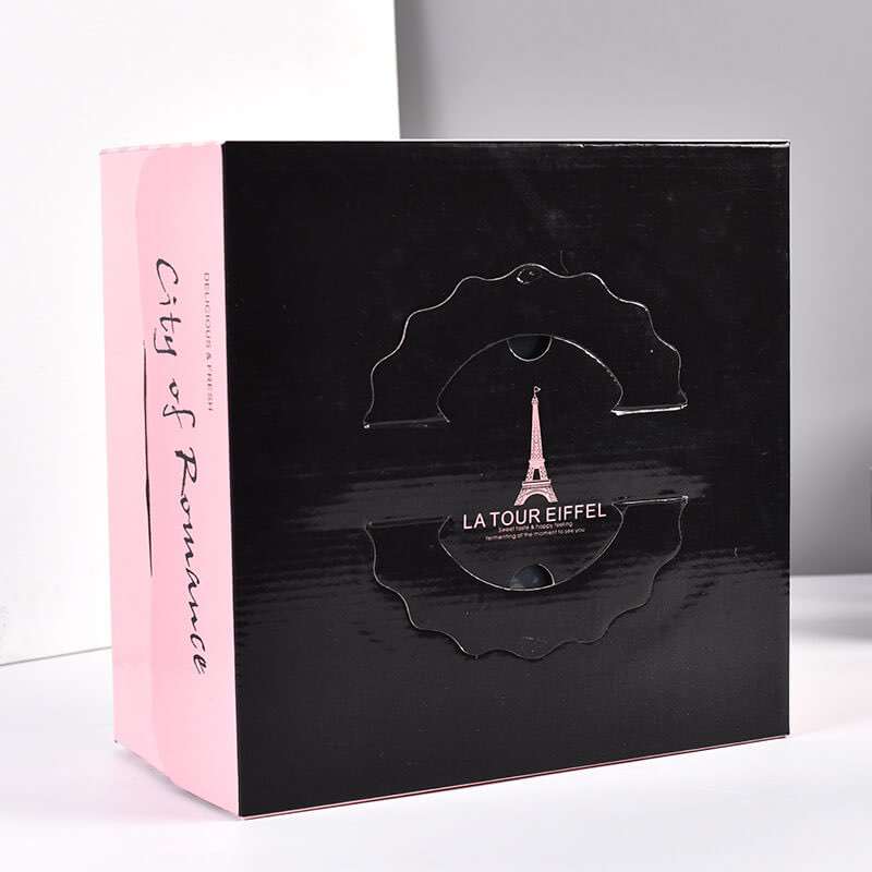 3.black pink cake boxes