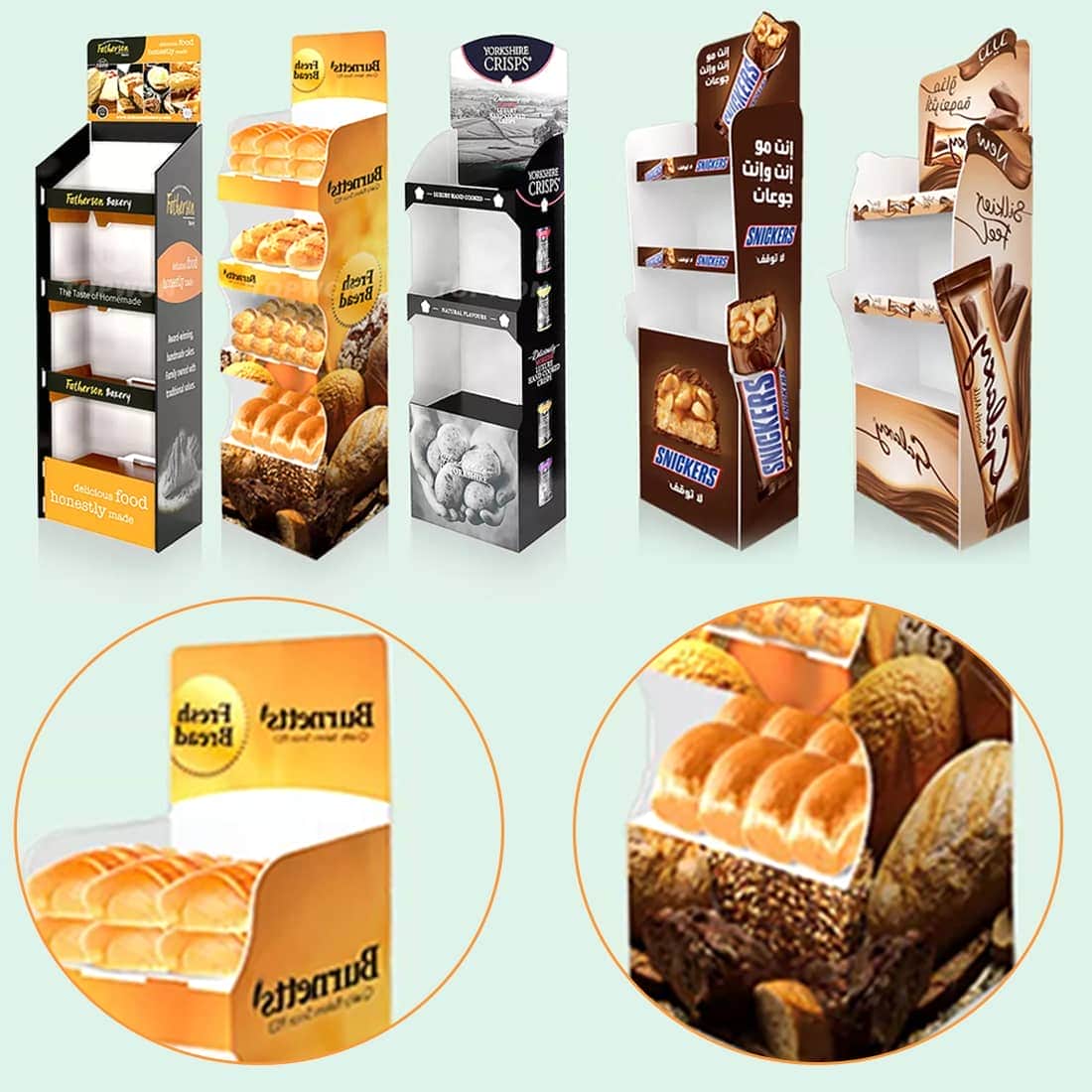 cardboard bread display