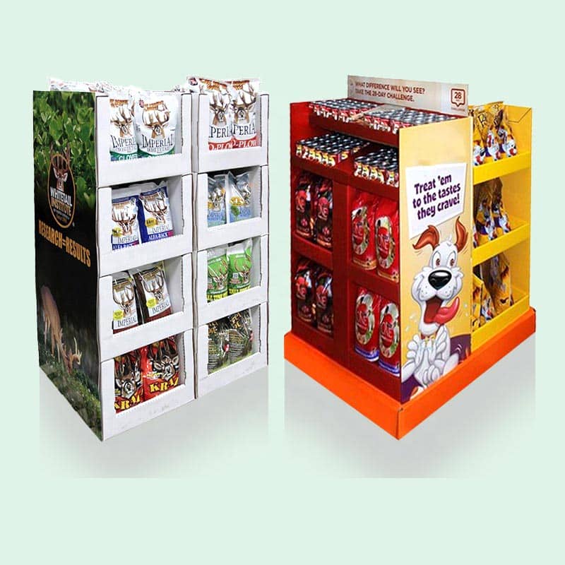  Cardboard Pet Product Dog Cat Store Shop Food Toy Display Rack