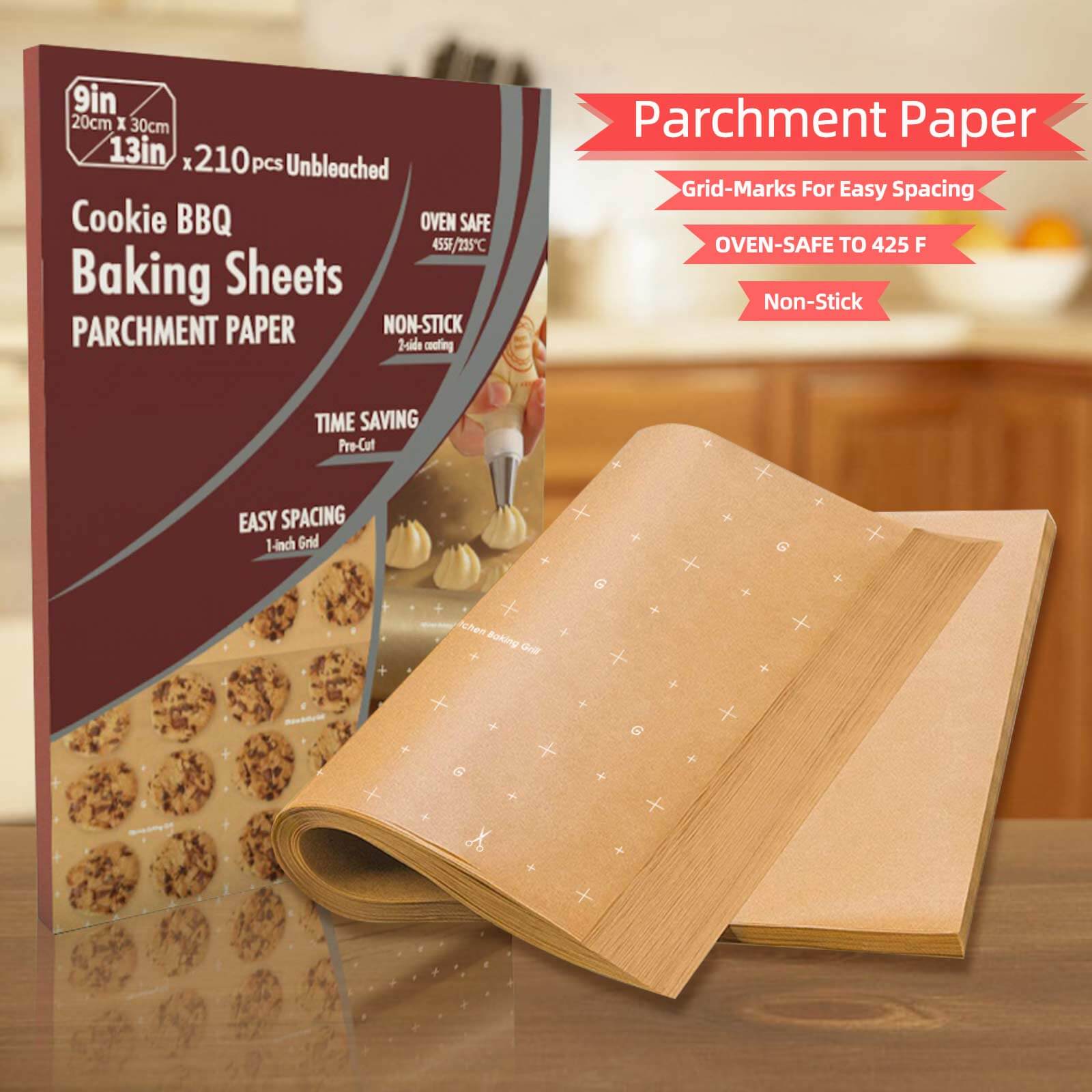 Kitchens Cookie Baking Sheets Pre-Cut Parchment Paper Baking Paper Barbecue Silicone Oil Paper Parchment Rectangle