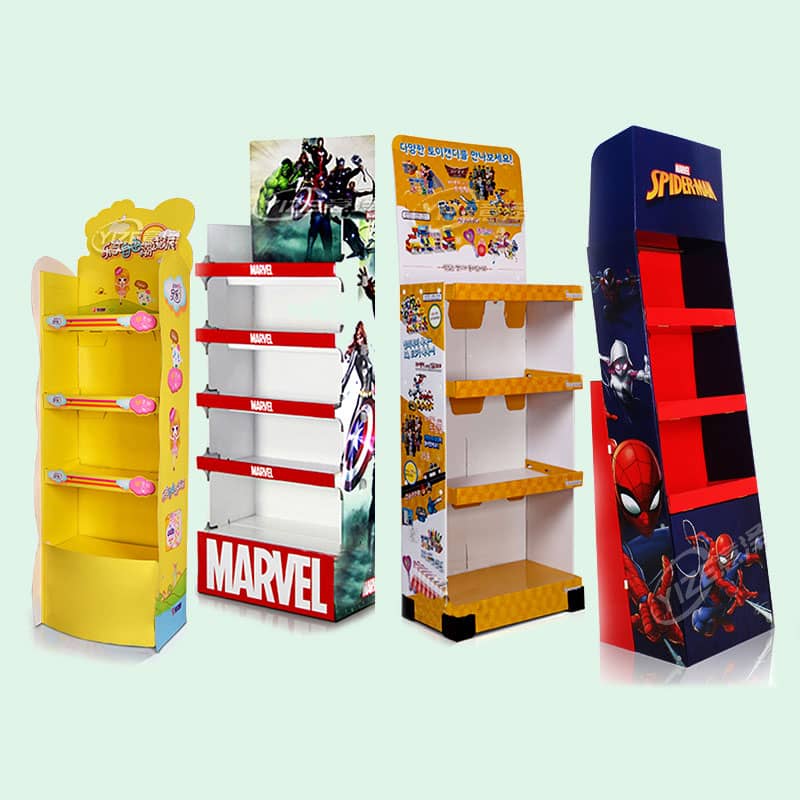 China custom printing corrugated Cardboard Pop up paper CD tiers display stand racks for book/magazine/cards    HLD-YPZ084