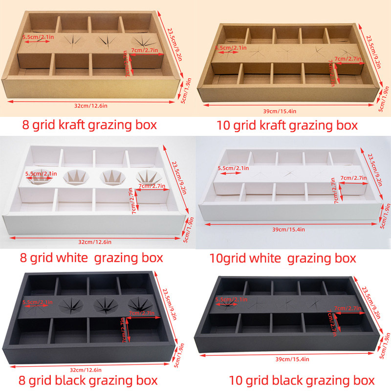 Wholesale 8-grid 10-grid platter packing box grazing box