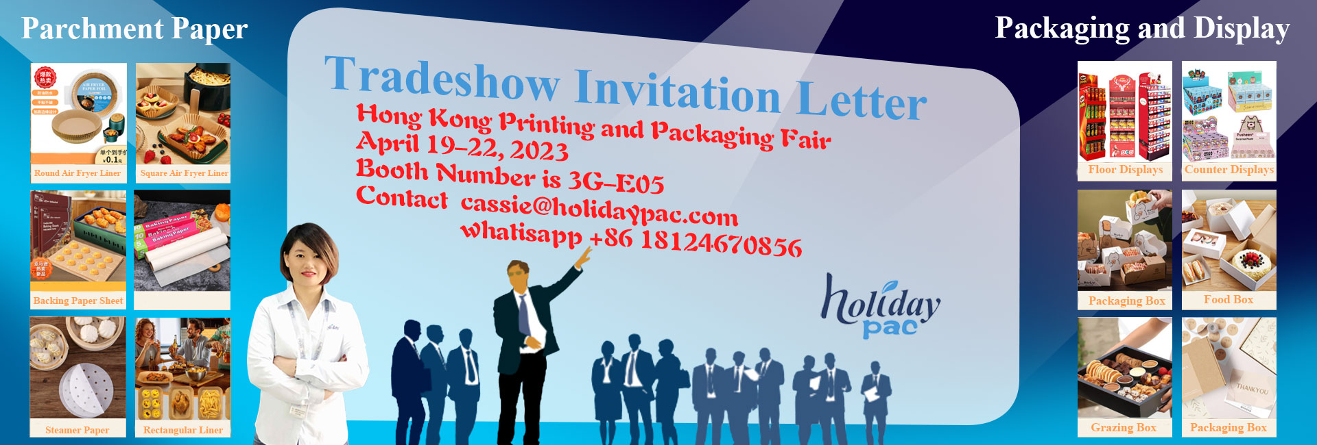 Holidaypac Hongkong Printing and Packaging Fair 2023 tradeshow Invitation 
