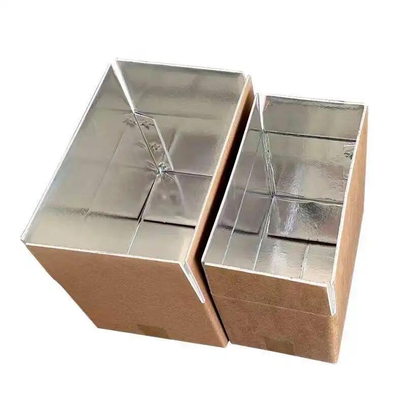 Customizable Foldable Catering Food Thermal Insulation Transport Boxes Aluminum Foil Foam Insulated Shipping Box
