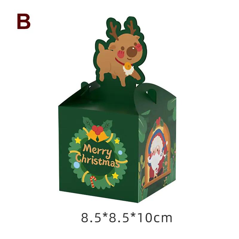 Drop Shipping Wholesale Hot Sale Santa Christmas Eve Tree Gift Paper Packaging Christmas Box For Cookie Chocolate Sweet Candy