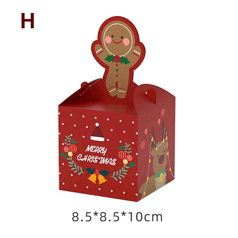 Drop Shipping Wholesale Hot Sale Santa Christmas Eve Tree Gift Paper Packaging Christmas Box For Cookie Chocolate Sweet Candy