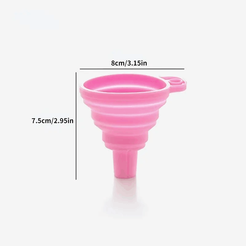 Holidaypac 1pcs Silicone Collapsible Food Funnel, Kitchen & Outdoor BBQ Seasoning Replacement Container Funnel