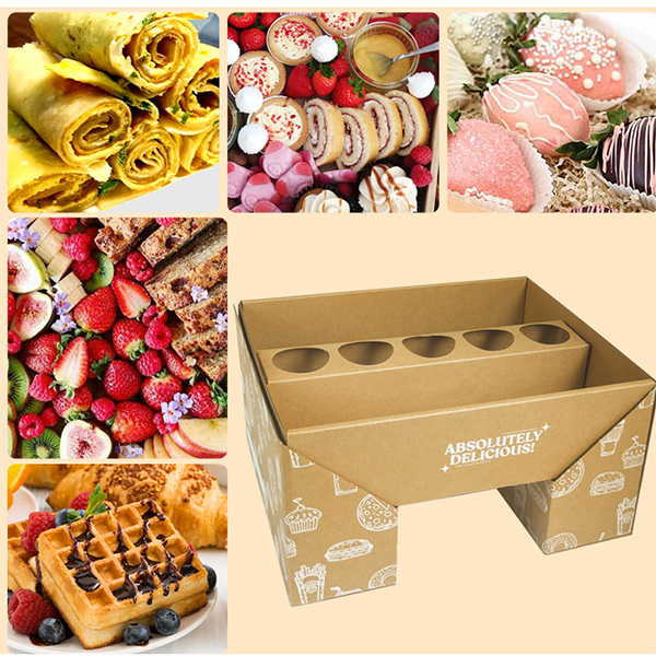 Wholesale kraft paper color flip box party chocolate favorite grazing box catering packaging platter box with partition