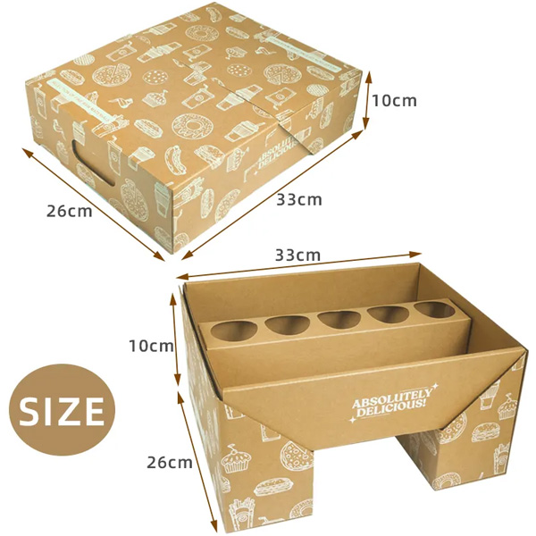 Wholesale kraft paper color flip box party chocolate favorite grazing box catering packaging platter box with partition