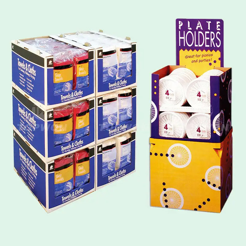 Custom Supermarket Corrugated Cardboard Pallet Display Stand pdq display pallet Food/Bottled Pallet display box