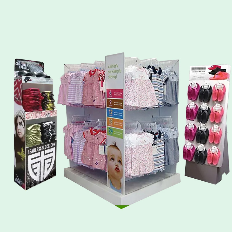 Commercial Men Clothing Racks Cloth Display Stand Cardboard Retail Clothing Display Bin