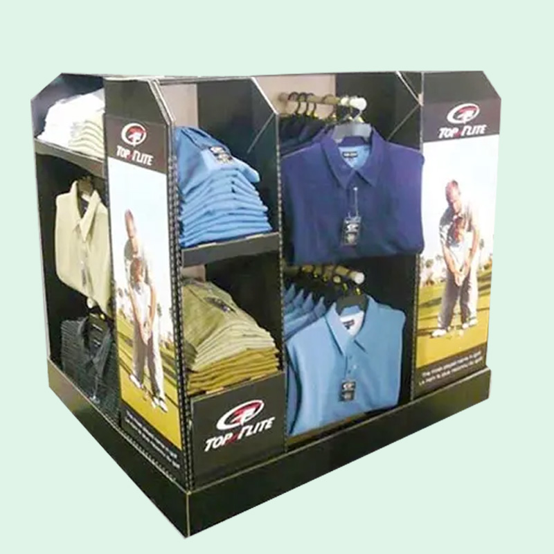 Commercial Men Clothing Racks Cloth Display Stand Cardboard Retail Clothing Display Bin