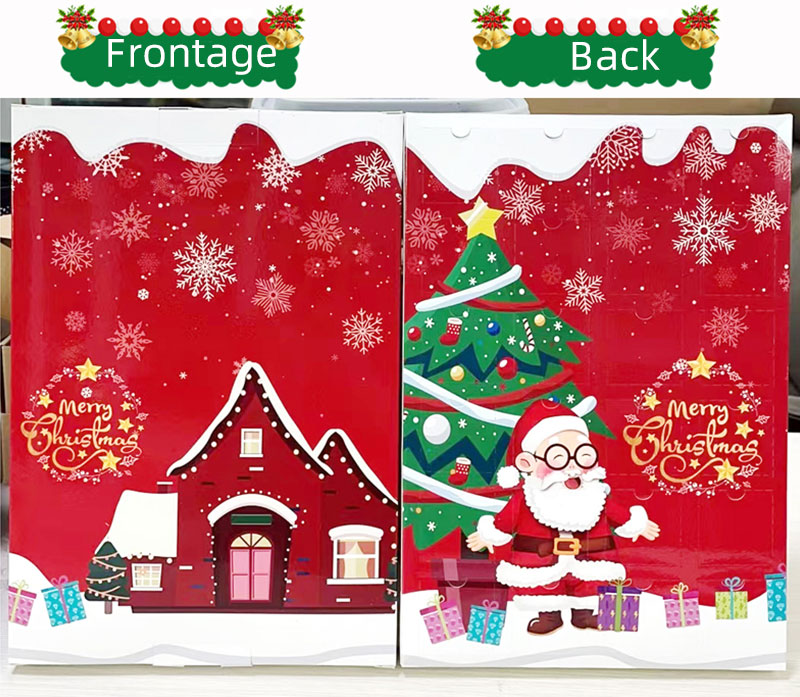 Spot Christmas hand-torn countdown calendar blind box packaging