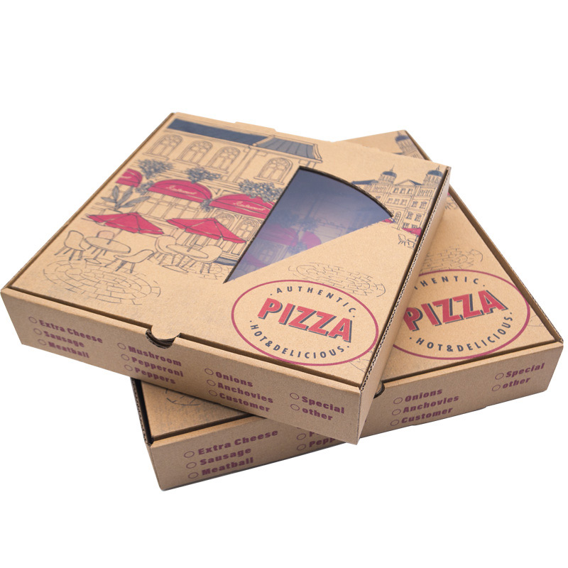 Factory Custom Wholesale Corrugated Pizza Box Packaging