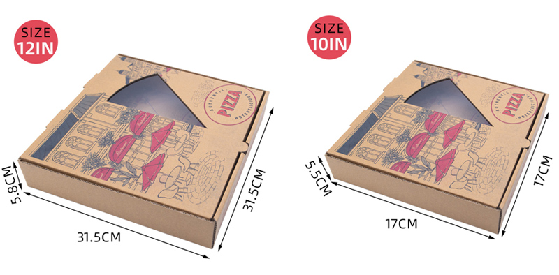 Cardboard pizza boxes