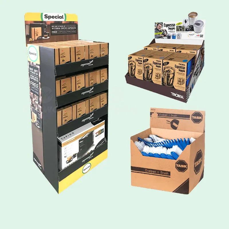 High Quality Grocery Store Display Racks Cardboard Counter Pdq Display Box Toothbrush Soap Cleaner Hair Brush Display Stand