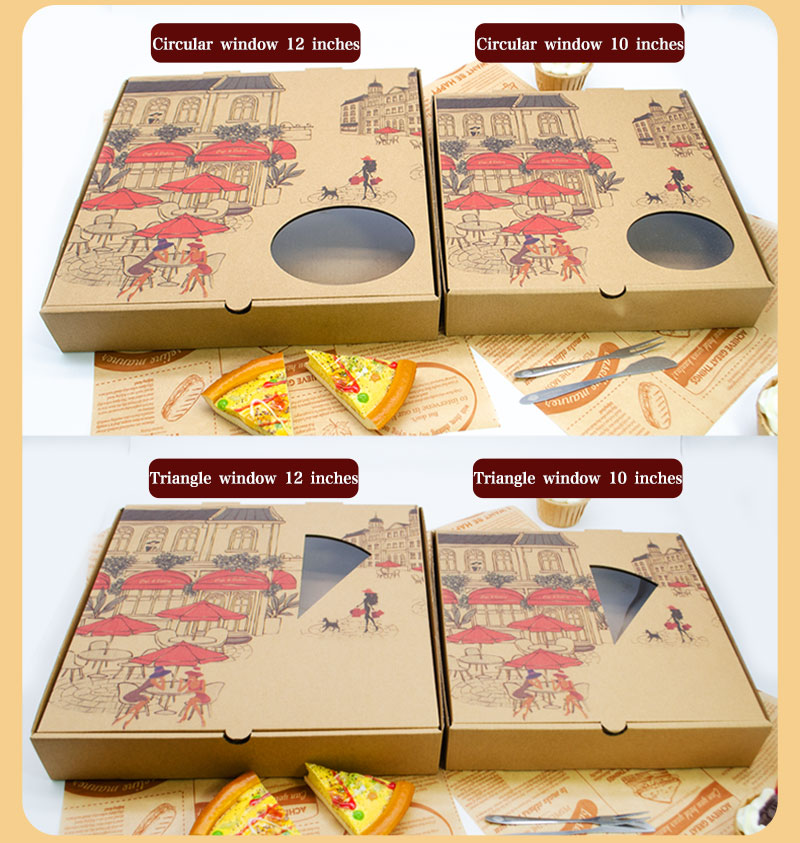 Customize pizza boxes with different sizes