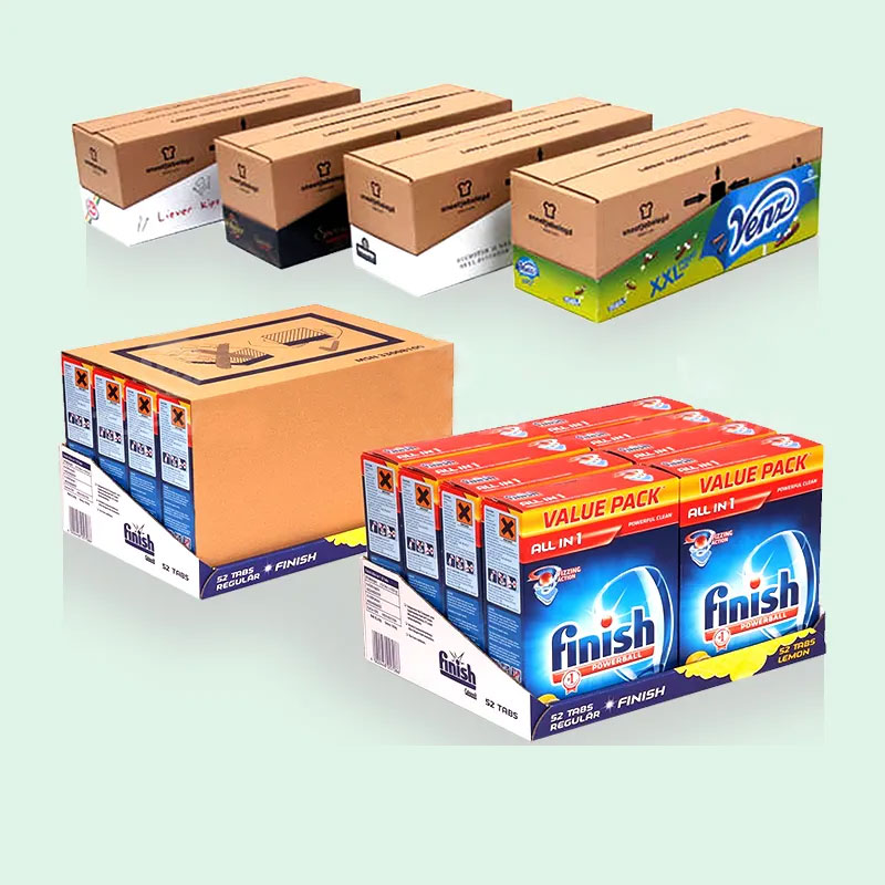 Shelf Ready Packing Takeaway Wedding Recycled Brown Kraft Paper Whey Protein Bar Box Packaging Protein Bar Display Box