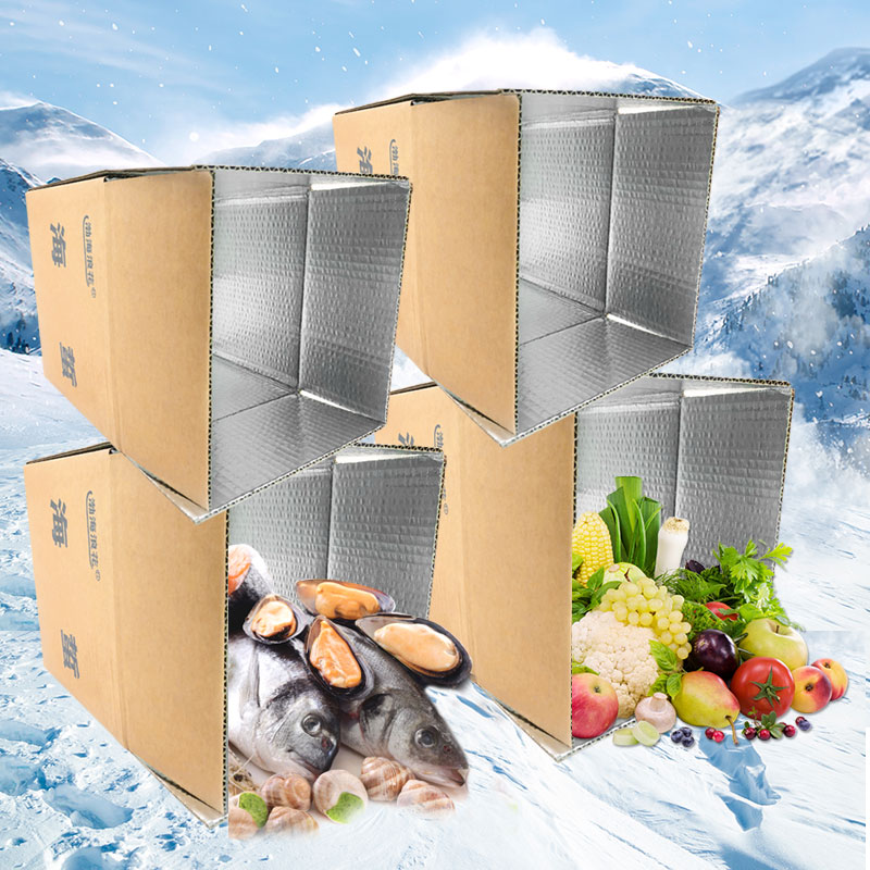 Customizable Foldable Catering Food Thermal Insulation Transport Boxes Corrugated Aluminum Foil Foam Insulated Shipping Box