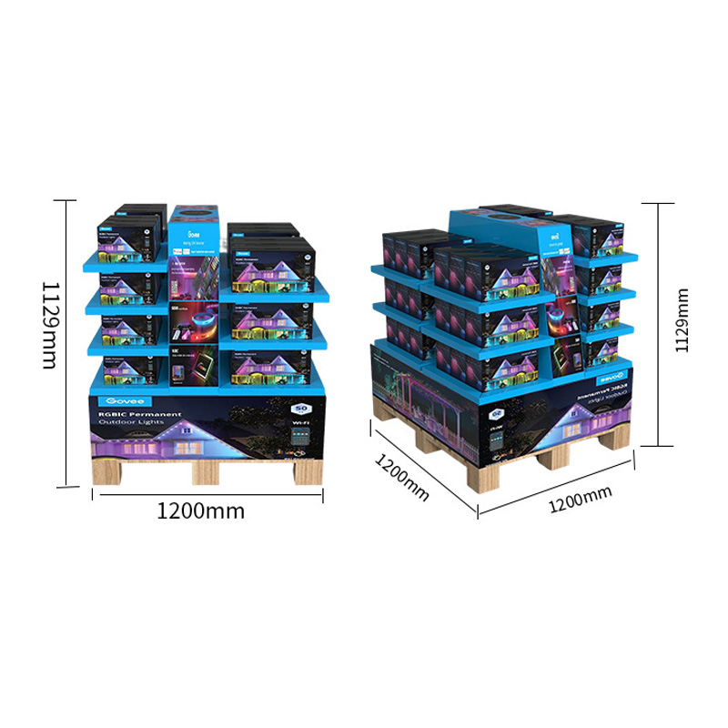 High Quality Corrugated Cardboard Display Box Super Promotional Stackable PDQ Trays For Walmart
