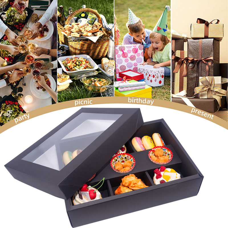 Wholesale Black Party Chocolate Favorite Box Grazing Box Catering Packaging Platter Box With Clapboard