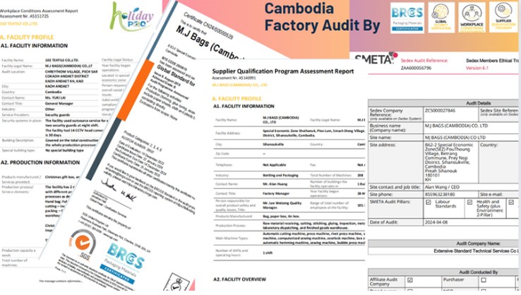 Holidaypac Cambodia Packaging Factory Certification