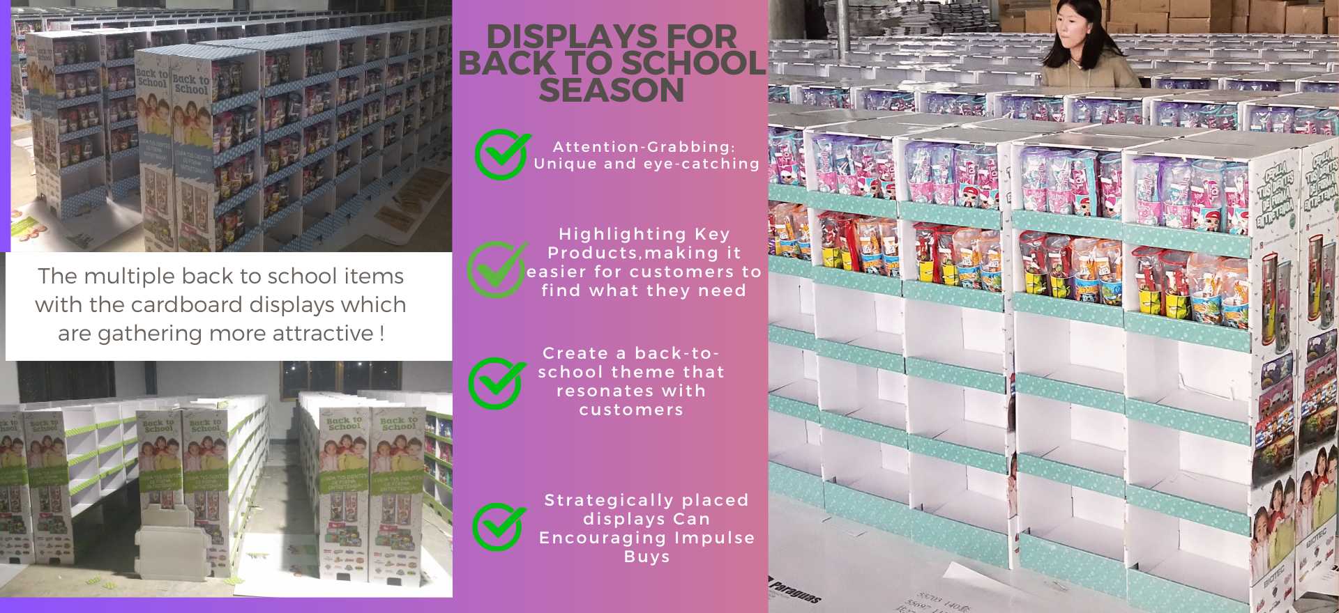 DISPLAYS FOR BACK TO SCHOOL SEASON