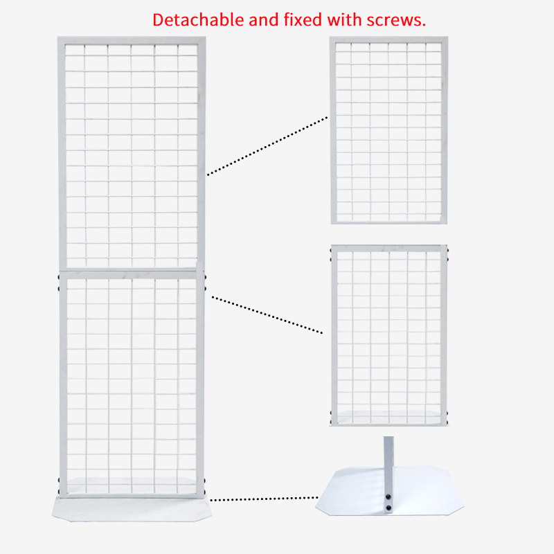 HOLIDAYPAC Multifunctional Steel Wire Mesh Supermarket Display Rack