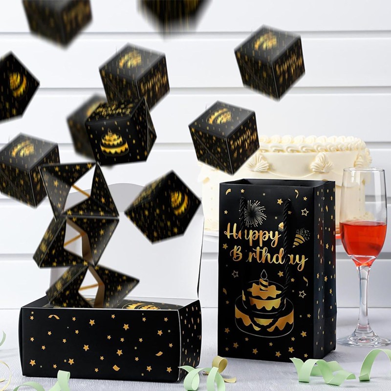 Creative Birthday Surprise Black Envelope Bounce Box