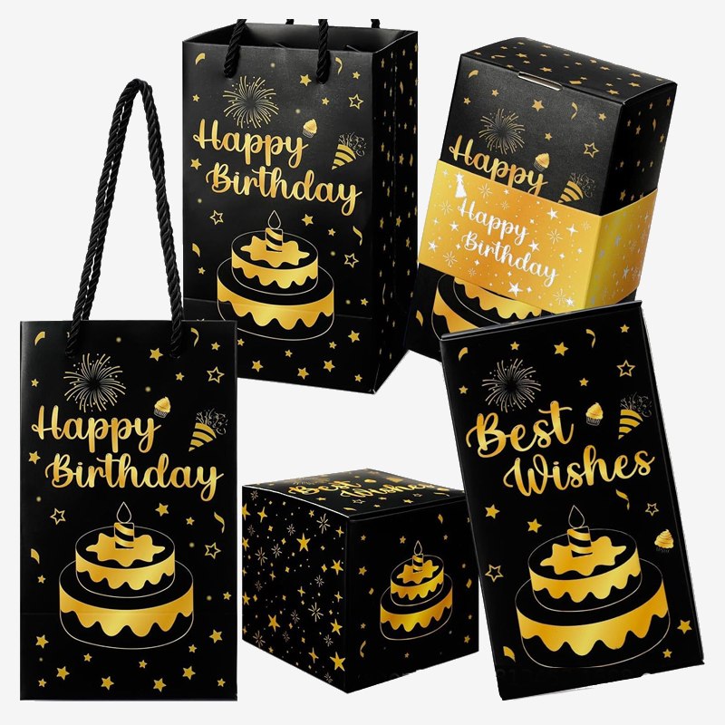 Creative Birthday Surprise Black Envelope Bounce Box