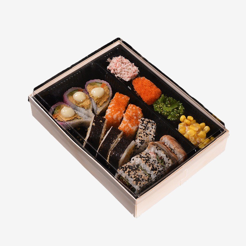 Wholesale Disposable Wooden Sushi Packaging Box