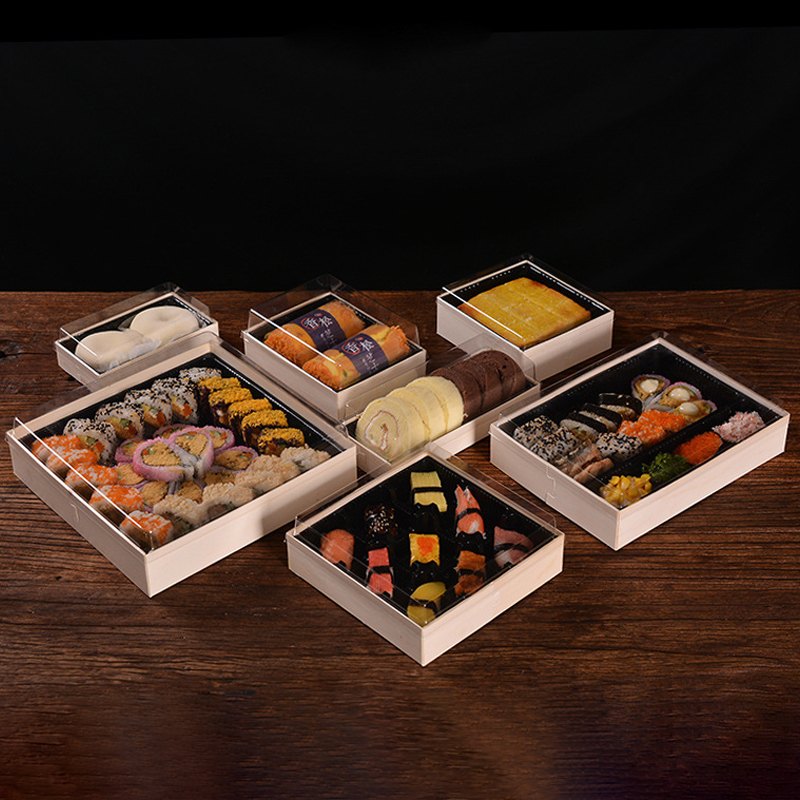 Wholesale Disposable Wooden Sushi Packaging Box