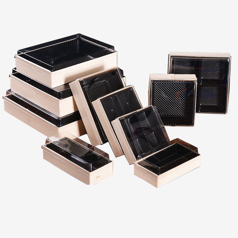 Wholesale Disposable Wooden Sushi Packaging Box