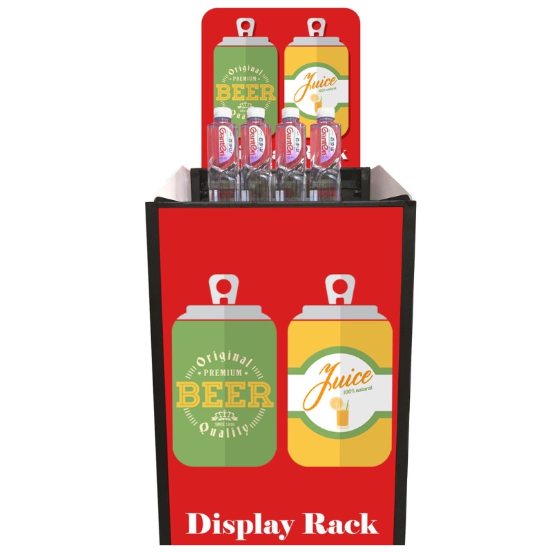 Custom Pop Up Spring-loaded Metal Steel Floor Stand Beverage Display