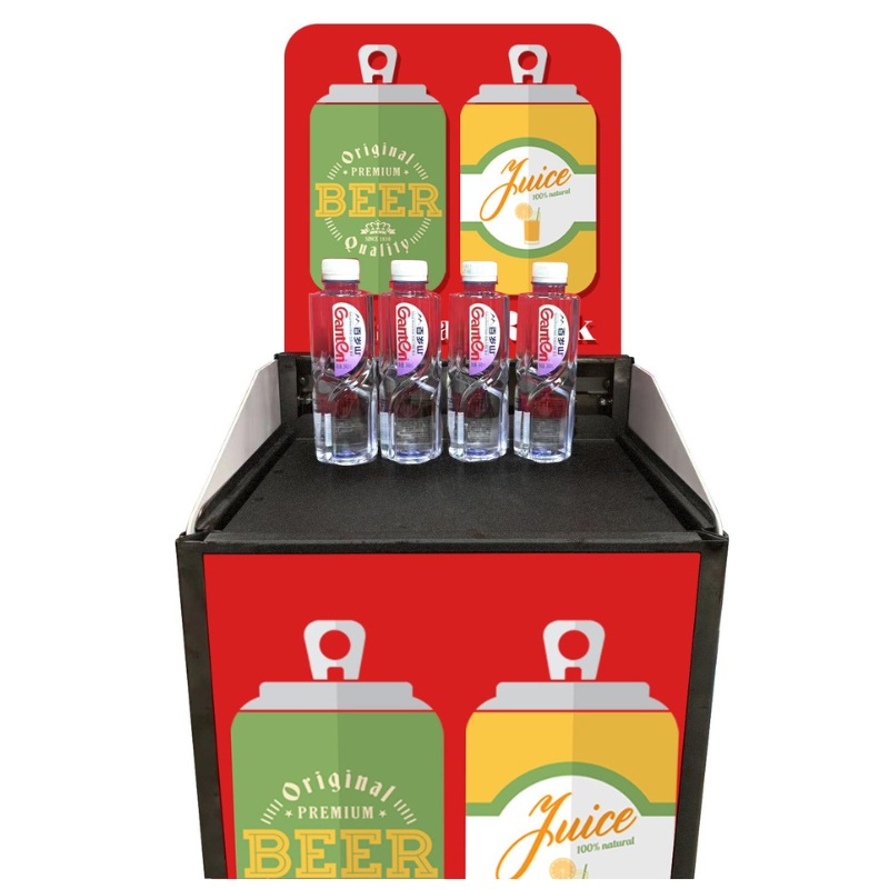 Custom Pop Up Spring-loaded Metal Steel Floor Stand Beverage Display