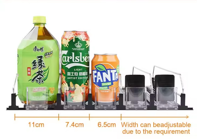 Bottle Drink Shelf Pusher Glide Tray