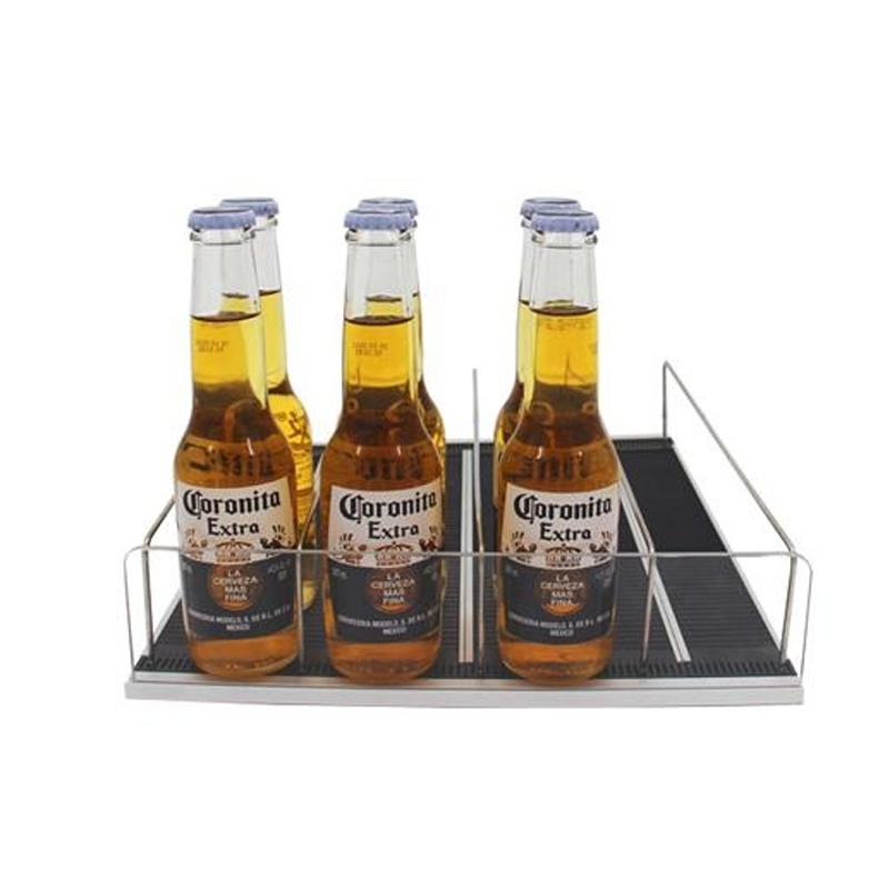 Stores Beverage Fridge Tilt And Gravity Flow Roller Sliding Shelf