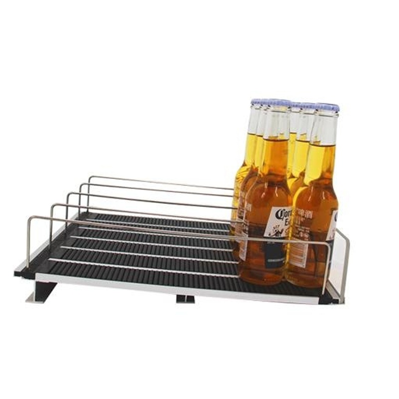 Stores Beverage Fridge Tilt And Gravity Flow Roller Sliding Shelf