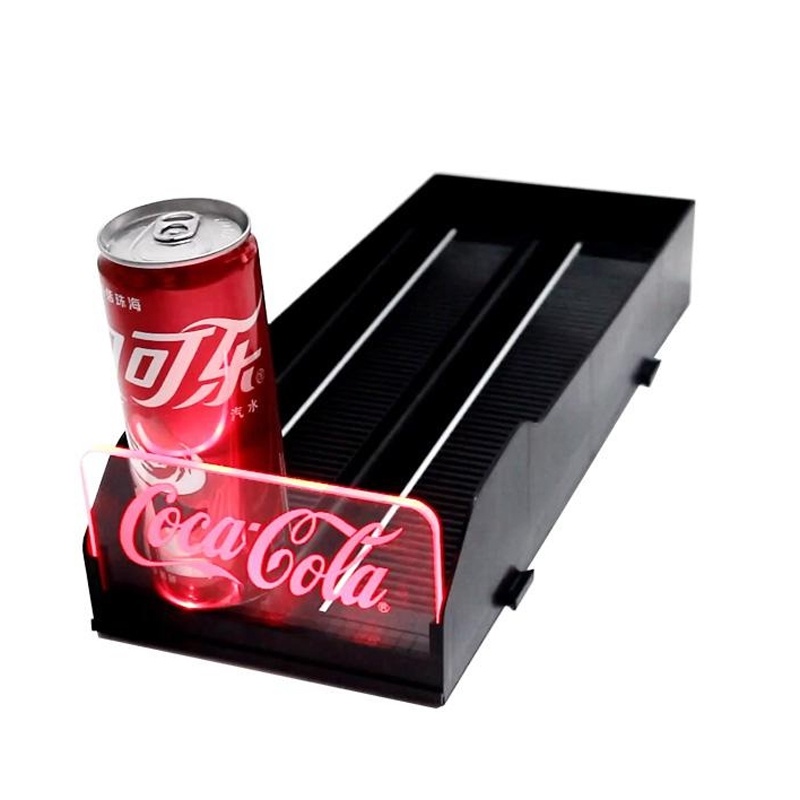 Customized Plastic Beverage Display Bottle Shelves Cooler Glides