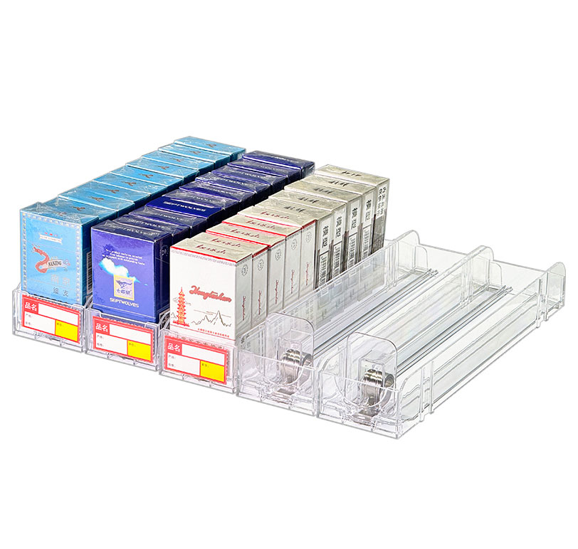 Spring Loaded Shelf Pusher for Cigarette