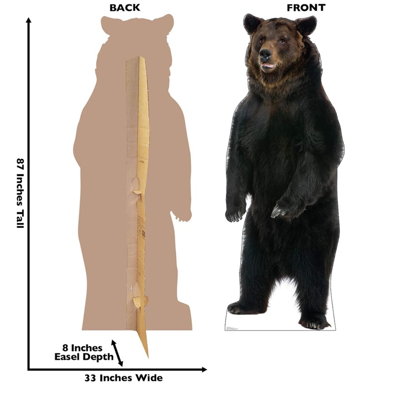 Brown Bear Lifesize Cardboard Standup for Yard Lawn Decor Props