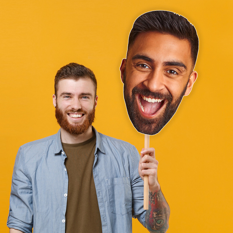 Custom Cardboard Cutout Big Face Stick with Your Photo