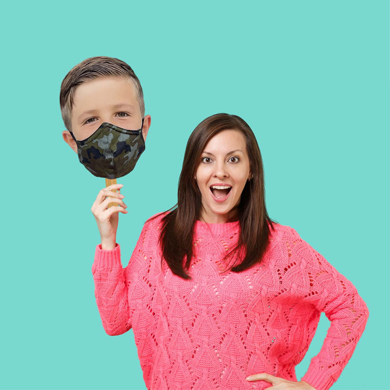 Custom Cardboard Cutout Big Face Stick with Your Photo