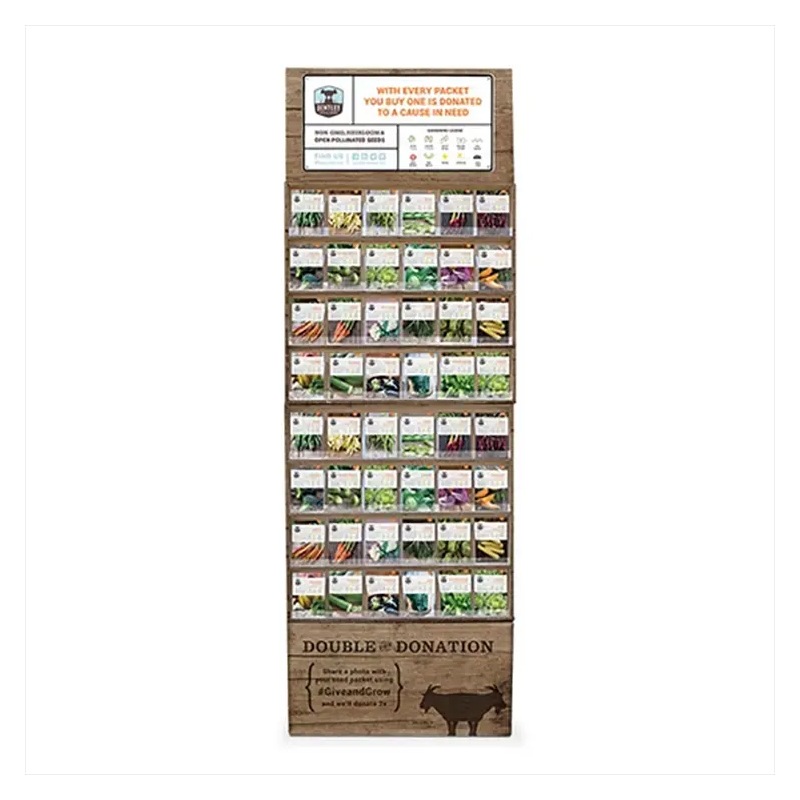 Custom 48 Pockets Cardboard Seed Display Racks