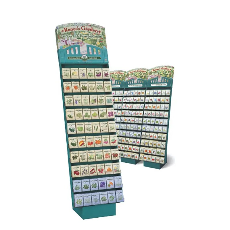 Custom 48 Pockets Cardboard Seed Display Racks