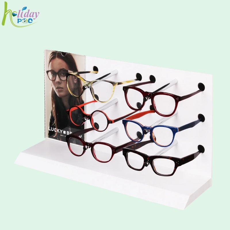 Holidaypac Custom Hanging Eyewear Cardboard Counter Display Racks for Retail