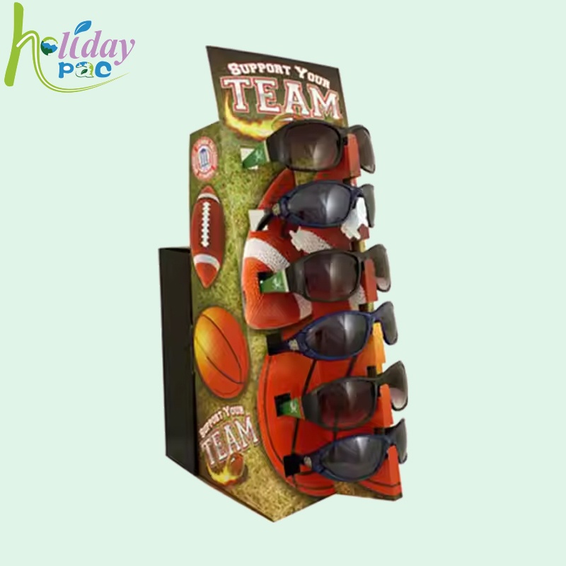 Holidaypac Custom Hanging Eyewear Cardboard Counter Display Racks for Retail